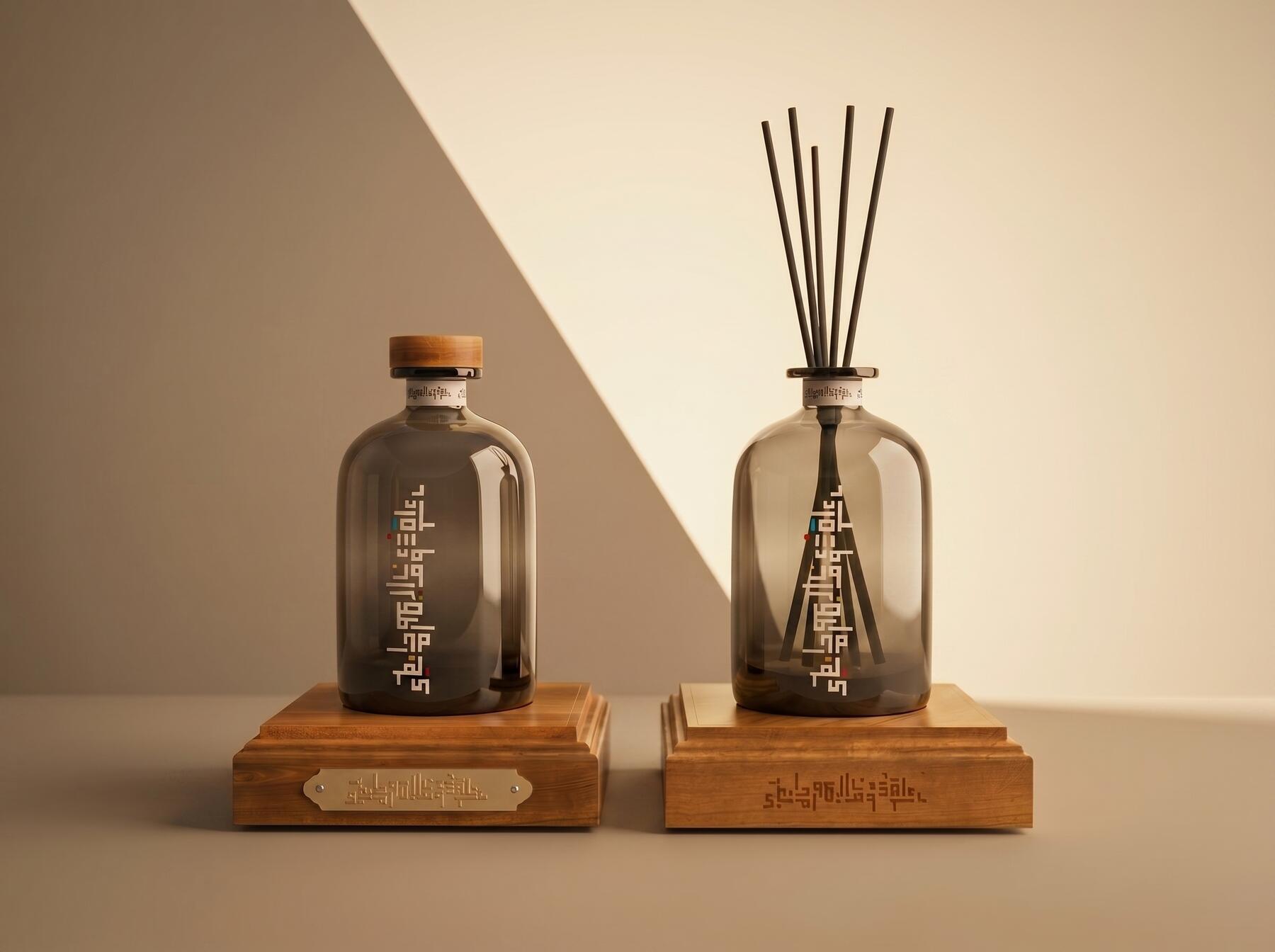 Custom white label reed diffuser sample — private label branding for hotels and corporate clients, Dubai